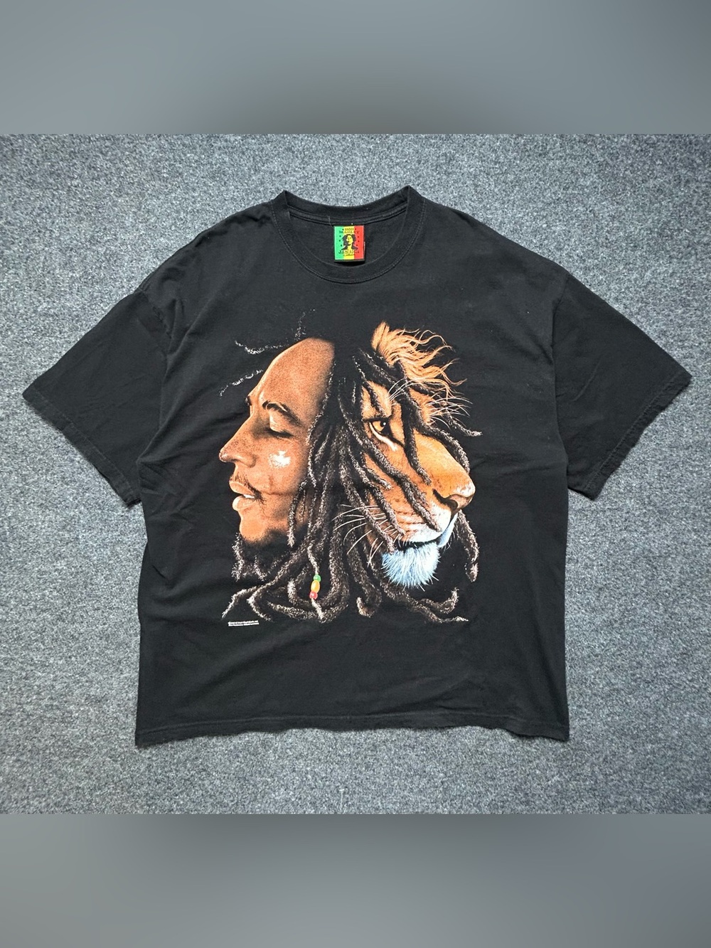 Vintage Bob Marley T-Shirt Black vintage Y2k Zion Reggae Lion Jamaica Rootswear